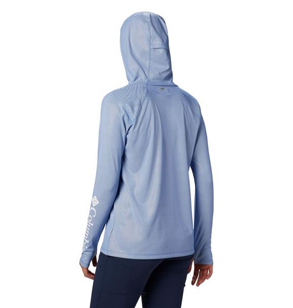 Columbia PFG Tidal Hoodies Blue Grey For Women's NZ15320 New Zealand